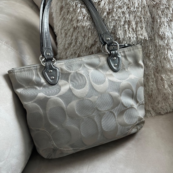 Coach Gray Signature Tote Bag - Picture 2 of 8